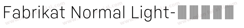 Fabrikat Normal Light字体转换